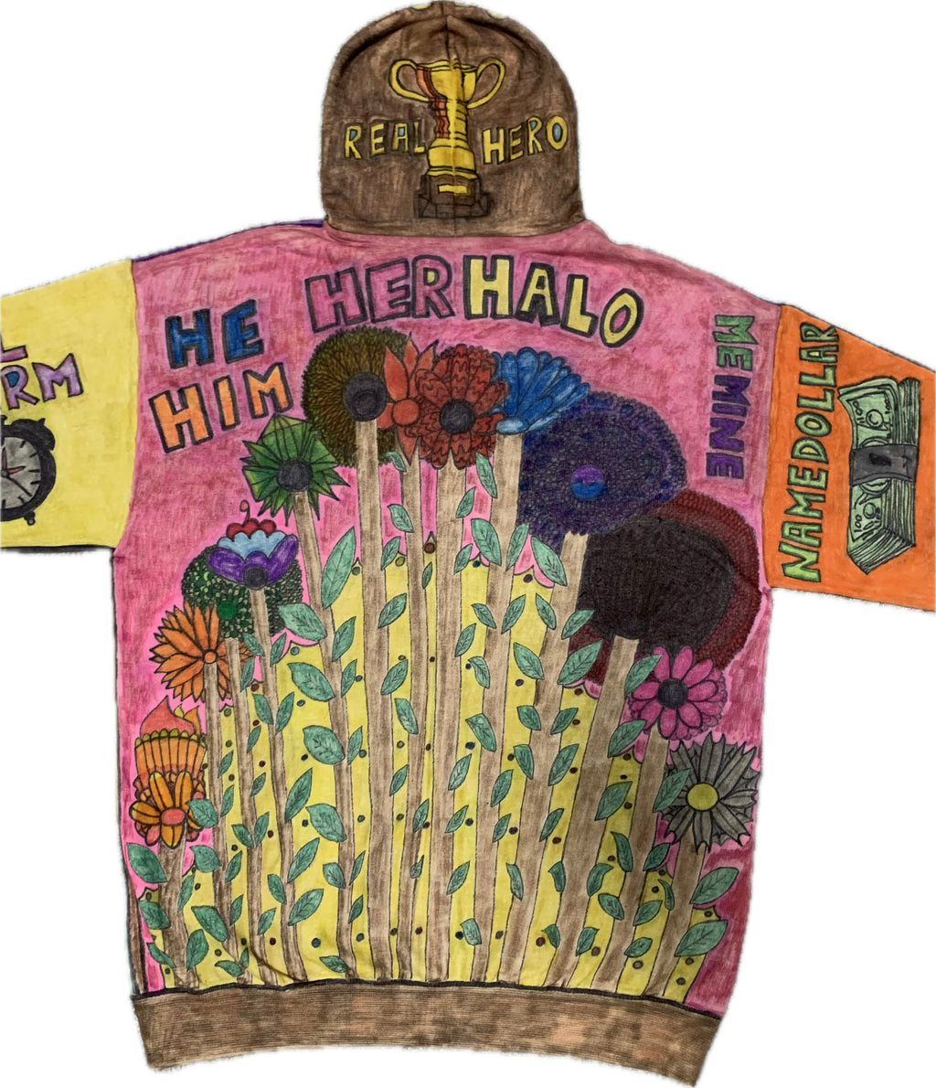 HAND DRAWN FULL BODY ART AHHA HOODIE